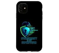 Cybersecurity is My Superpower IT Tech Hacker Coque pour iPhone 11