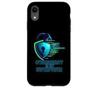 Cybersecurity is My Superpower IT Tech Hacker Coque pour iPhone XR