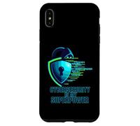 Cybersecurity is My Superpower IT Tech Hacker Coque pour iPhone XS Max