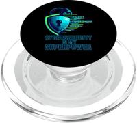 Cybersecurity is My Superpower IT Tech Hacker PopSockets PopGrip pour MagSafe