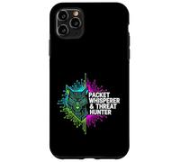 Cybersecurity Threat Hunter Packet Whisperer Wolf Coque pour iPhone 11 Pro Max