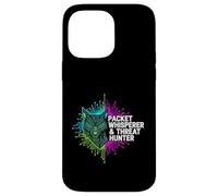 Cybersecurity Threat Hunter Packet Whisperer Wolf Coque pour iPhone 14 Pro Max