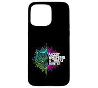 Cybersecurity Threat Hunter Packet Whisperer Wolf Coque pour iPhone 15 Pro Max