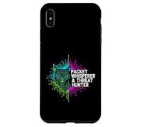 Cybersecurity Threat Hunter Packet Whisperer Wolf Coque pour iPhone XS Max