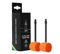 Cyberwork 2 Pcs Chambres à Air en TPU pour Vélos de Route, 700 x 18-32c, Valves Françaises 65/85 mm, Résistantes à l'Oxydation et aux Crevaisons, Ultra-Légères à 28 Grammes (65mm)