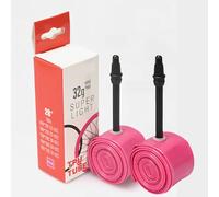 Cyberwork 2 Pcs Chambres à Air en TPU pour Vélos de Route, 700 x 18-32c, Valves Françaises 65/85 mm, Résistantes à l'Oxydation et aux Crevaisons, Ultra-Légères à 32 Grammes (65mm)