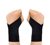 Cyberwork 2PCS Attelle Poignet Fine, Orthese Poignet Gauche et Droit, Bandage & Maintien Poignet Respirant pour Tendinite, Canal Carpien, Sport, Travail, Sommeil (Noir)