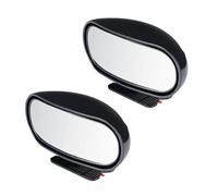 Cyberwork 2pcs Retroviseur Miroir D'angle Mort Rétroviseur Conduite Accompagnée Grand Angle Latéral Auxiliaire Réglable Auxiliaire Réglable Plusieurs angles Degrés,Compatible avec Camion,SUV,Van noir