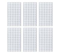 Cyberwork 300 Pièces Scratch Autocollant Double Face 20mm, Scotch Double Face Transparent Rond, autocollant, Puissante Sans Trace, Waterproof pour Cadre Photo, Décoration, Bricolage Maison