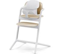 CYBEX - Chaise haute évolutive - Pack 3 en 1 - LEMO 2 - Blanc/ Bois - Réglable en hauteur et en profondeur - Set bébé inclus
