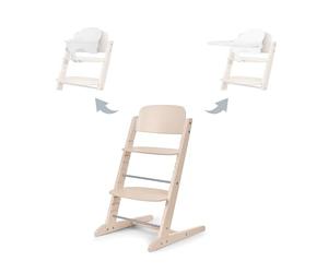 CYBEX Chaise haute IRIS or 3en1, Grandir avec le bébé, 6 mois - 99 ans, avec ensemble et plateau pour bébé, bois de hêtre/plastique, entièrement naturel