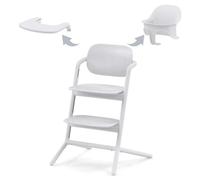 Cybex Chaise haute évolutive LEMO 2 – Pack 3 en 1, réglable en hauteur et en profondeur, blanc