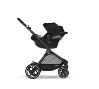 CYBEX Pack Poussette Trio EOS BLACK Moon Black : Poussette convertible 2en1 + Siège auto Aton B2 i-size + Hamac convertible Nacelle