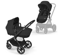 CYBEX Gold Poussette EOS 2-en-1 de la naissance à 22 kg (env. 4 ans), Moon Black
