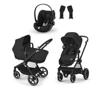 CYBEX Gold EOS Lux Poussette 2 en 1, de la naissance jusqu'à 22 kg (environ 4 ans) inclus EOS Adapter et CYBEX Cloud G i-Size, Moon Black