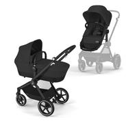 CYBEX Gold EOS Lux Poussette 2-en-1, Système pour Voyage, De la naissance à 22 kg (env. 4 ans), Moon Black
