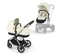 CYBEX Gold EOS Lux Poussette 2-en-1, Système pour Voyage, De la naissance à 22 kg (env. 4 ans), Seashell Beige