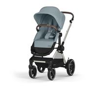CYBEX Gold EOS Lux Poussette 2-en-1, Système pour Voyage, De la naissance à 22 kg (env. 4 ans), Stormy Blue