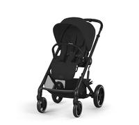 CYBEX Gold Poussette Balios S Lux, Position Allongée Ergonomique, Système de Ceinture à Une Main, De la Naissance à 22 kg (Environ 4 Ans), Moon Black