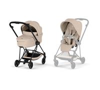 Cybex - Pack duo Poussette citadine Mios Confort 2026 avec nacelle pliable - Matt Black Cozy Beige
