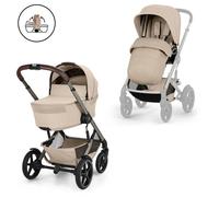 Cybex - Pack Duo poussette Talos S Lux 2026 + Nacelle pliable - Taupe / Almond Beige