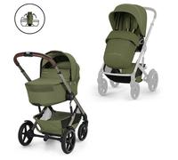 Cybex - Pack Duo poussette Talos S Lux 2026 + Nacelle pliable - Taupe / Moss Green