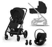 Cybex - Pack Poussette Balios, siège-auto Cloud G, Nacelle et Adaptateurs - Moon Black