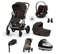 CYBEX - Pack XL Balios S Lux 4 + Siège auto Cloud G3 Plus + Nacelle Balios pliable + Base G3 Chocolate Brown