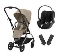 CYBEX - Poussette Duo Eezy S Twist 2 Blk Beige Cloud T Sepia Black Cybex