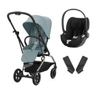 CYBEX - Poussette Duo Eezy S Twist 2 Blk Bleu Cloud T Sepia Black Cybex