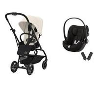 CYBEX - Poussette Duo Eezy S Twist+ 2 BLK Canvas White + CLOUD G i-Size Magic Black Blanc