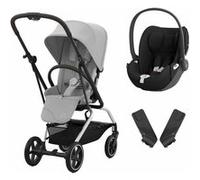 CYBEX - Poussette Duo Eezy S Twist 2 Blk Gris Cloud T Sepia Black Cybex Fog Grey G