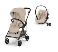 CYBEX - Poussette Duo Melio 6 Carbon + Cloud G3 Plus Almond Beige