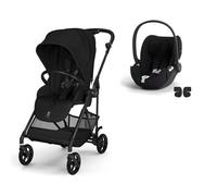 CYBEX - Poussette Duo Melio 6 Carbon + Siège auto Cloud T Plus Magic Black