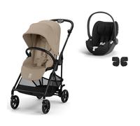CYBEX - Poussette Duo Melio Carbon + Siège auto Cloud T Comfort Almond Beige