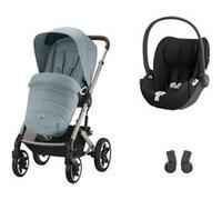 CYBEX - Poussette Duo Talos S Lux Stormy Blue Cloud T Sepia Black Cybex Stormy Blue