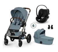 CYBEX - Poussette Trio Balios S Lux 4 + Siège auto Cloud G3 Comfort + Nacelle Balios pliable Stormy Blue