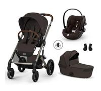 CYBEX - Poussette Trio Balios S Lux 4 + Siège auto Cloud G3 Plus + Nacelle Balios pliable Chocolate Brown