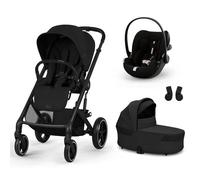 CYBEX - Poussette Trio Balios S Lux 4 + Siège auto Cloud G3 Plus + Nacelle Cot S Lux 4 Moon Black