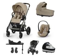 CYBEX - Poussette Trio Balios S Lux + Nacelle Cot S Lux + Siège Auto Cloud G Plus + Set XL Almond beige