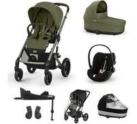 CYBEX - Poussette TRIO Balios S Lux + Nacelle Cot S Lux + Siège auto Cloud G Plus SET XL Moss Green Vert G