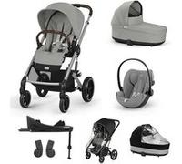 CYBEX - Poussette Trio Balios S Lux + Nacelle Cot S Lux + Siège Auto Cloud G Plus + Set XL Stone Grey G