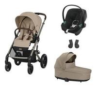CYBEX - Poussette Trio Balios S Lux Tpe Almond Beige Aton B2 Black Nacelle Almond Beige