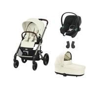 CYBEX - Poussette Trio Balios S Lux + Siège auto Aton B2 + Nacelle Cot S Lux Seashell Beige