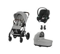 CYBEX - Poussette Trio Balios S Lux + Siège auto Aton B2 + Nacelle Cot S Lux Stone Grey