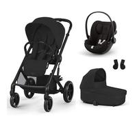 Cybex - Pack Poussette Balios, siège-auto Cloud G, Nacelle et Adaptateurs - Moon Black