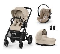 CYBEX - Poussette Trio Balios S Lux + Siège auto Cloud G Plus + Nacelle Cot S Lux Almond Beige/Black Plus Almond Beige