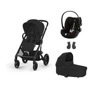 CYBEX - Poussette Trio Balios S Lux + Siège auto Cloud G Plus + Nacelle Cot S Lux Moon Black