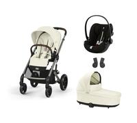 CYBEX - Poussette Trio Balios S Lux + Siège auto Cloud G Plus + Nacelle Cot S Lux Seashell Beige