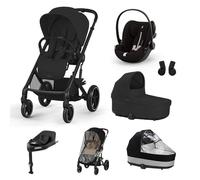 CYBEX - Poussette Trio Balios S Lux + Siège auto Cloud G Plus + Nacelle Cot S Lux + Set XL Moon Black